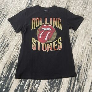 Rolling Stones T Shirt Men's Size Medium Black Cotton Classic Graphic‎ Tee